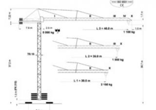 Torenkranen - Trolley-arm - Boven draaiend Terex Peiner SK 56-E-TS 10.3