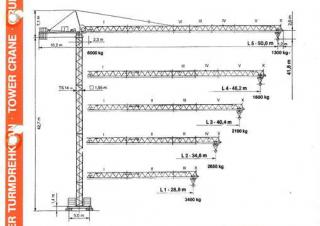 Torenkranen - Trolley-arm - Boven draaiend Terex Peiner SK 96-E-TS 14.3