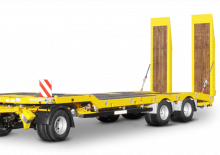 Diepladers Schwarzmüller 3-axle low loader trailer with offset platform