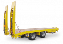 Diepladers Schwarzmüller Centre-axle low loader trailer with straight platform