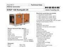 Diesel Generatoren Hüdig Step 100 Kompakt