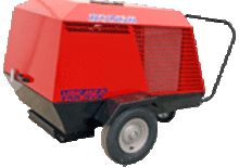 Mobiele Perslucht Compressors - diesel, elektrisch, benzine Rotair VRK 185 D 