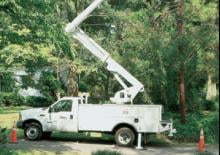 Op aanhangwagen gemonteerde knikarmhoogwerkers Altec L37M