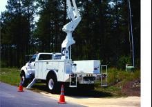 Op aanhangwagen gemonteerde knikarmhoogwerkers Altec TA37M
