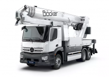 Op vrachtwagen gemonteerde telescoopkranen Böcker AK 48