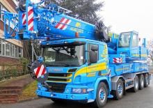 Op vrachtwagen gemonteerde telescoopkranen Marchetti MTK 60
