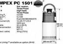 Rioolpomp Pumpex PC 1501 N 32