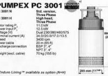 Rioolpomp Pumpex PC 3001 V