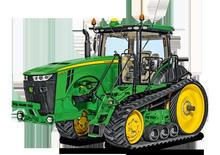Tractors met rubberwielen John Deere 8370RT