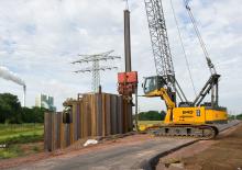 Rupskranen - Traliearm Sennebogen 640E
