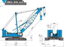 Rupskranen - Traliearm Kobelco CKE2500G