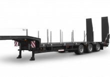 Semi-dieplader Schwarzmüller 3-axle low loader semitrailer with offset platform - reinforced