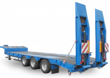 Semi-dieplader Schwarzmüller 3-axle low loader semitrailer with offset platform
