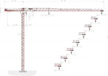 Torenkranen - Trolley-arm - Boven draaiend Wolffkran 6031.12 clear