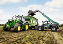 Tractoren met vierwielaandrijving John Deere 6M 185