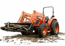 Tractoren met vierwielaandrijving Kioti RX7340 Powerschuttle